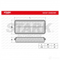 Воздушный фильтр STARK 1437811629 R MM9R skaf0060181 - Изображение 2