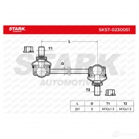 Стойка стабилизатора, тяга STARK skst0230051 1437824405 1 4T3Z - Изображение 3