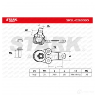 Шаровая опора STARK sksl0260090 BJ NSRUY 1437827255 - Изображение 4