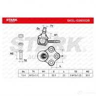 Шаровая опора STARK KB ZAH 1437827252 sksl0260028 - Изображение 5