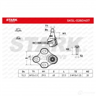 Шаровая опора STARK 1437828176 sksl0260407 2IIU6 F - Изображение 6