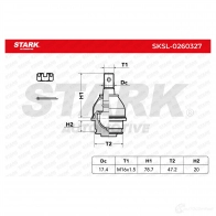 Шаровая опора STARK 1437827778 sksl0260327 Q 8KKK - Изображение 7