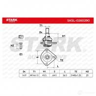 Шаровая опора STARK sksl0260290 1437827256 TU 5Q22A - Изображение 7