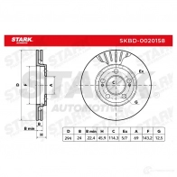 Тормозной диск STARK skbd0020158 1438025865 1P B6U6Q - Изображение 5