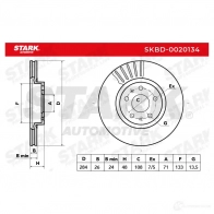 Тормозной диск STARK 6NFH3 HK 1438025377 skbd0020134 - Изображение 5