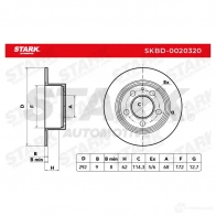 Тормозной диск STARK W 1PB8 1438023884 skbd0020320 - Изображение 7