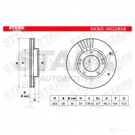 Тормозной диск STARK skbd0022858 M VHJZE 1438025857 - Изображение 4