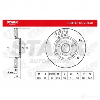Тормозной диск STARK S5ZQRD J skbd0020138 1438026155 - Изображение 5