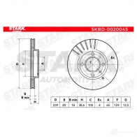 Тормозной диск STARK skbd0020045 6VS6 Z 1438023937 - Изображение 7
