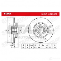 Тормозной диск STARK CGD 8V4W 1438026150 skbd0022851 - Изображение 2