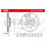 Тормозной диск STARK skbd0022802 S 3IUTM2 1438022456 - Изображение 4