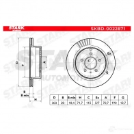 Тормозной диск STARK 1438025848 2IU5R XC skbd0022871 - Изображение 2