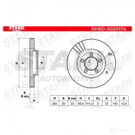 Тормозной диск STARK 1438025636 skbd0020174 9H1W19 C - Изображение 7