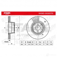 Тормозной диск STARK 4PG 08 skbd0020172 1438024872 - Изображение 5