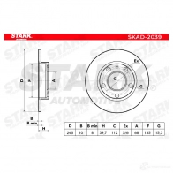 Тормозной диск STARK skad2039 1438022461 B7W 72 - Изображение 5