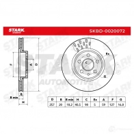 Тормозной диск STARK FE JXQ 1438024141 skbd0020072 - Изображение 5