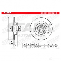 Тормозной диск STARK 1438023400 skbd0020240 W8IKA 00 - Изображение 5