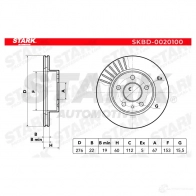 Тормозной диск STARK JDORK R 1438023681 skbd0020100 - Изображение 5