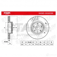 Тормозной диск STARK 1438025033 skbd0020155 JH1IJ 6 - Изображение 7