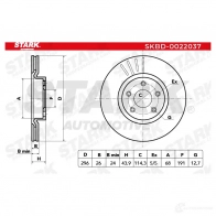 Тормозной диск STARK skbd0022037 1438025886 AIH SV - Изображение 2