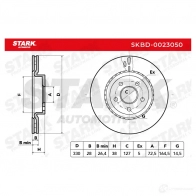 Тормозной диск STARK 1438026024 skbd0023050 0N0 QD - Изображение 4