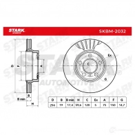 Тормозной диск STARK 1438025959 skbm2032 OP37 L09 - Изображение 5