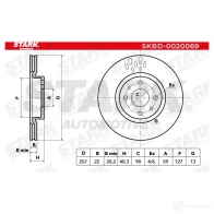Тормозной диск STARK LFF5 6R skbd0020069 1438024933 - Изображение 5