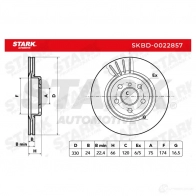Тормозной диск STARK 1438025995 skbd0022857 S6XV F - Изображение 4