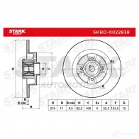 Тормозной диск STARK 8B9 QIY9 skbd0022838 1438025926 - Изображение 2