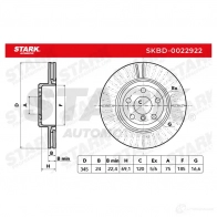 Тормозной диск STARK BR66 V skbd0022922 1438026161 - Изображение 3