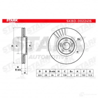 Тормозной диск STARK VQ6LI IE skbd0022416 1438023240 - Изображение 5