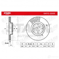 Тормозной диск STARK X DJI6QN skfo2005 1438025567 - Изображение 6