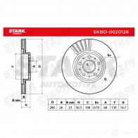Тормозной диск STARK N65 69C1 1438025779 skbd0020126 - Изображение 5
