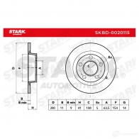 Тормозной диск STARK 1438024093 HS NTS skbd0020115 - Изображение 5
