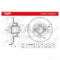 Тормозной диск STARK 1438025661 skbd0020241 QPUE 7 - Изображение 5