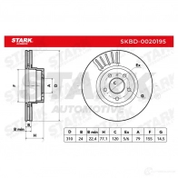 Тормозной диск STARK 1438026115 skbd0020195 RXIGEY 6 - Изображение 5