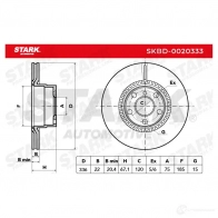 Тормозной диск STARK ZW E0G 1438026089 skbd0020333 - Изображение 5