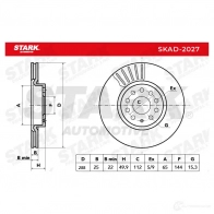 Тормозной диск STARK 1438026071 5Y KH7 skad2027 - Изображение 3