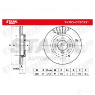 Тормозной диск STARK skbd0020221 P KM9G 1438025867 - Изображение 7