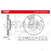 Тормозной диск STARK skbd0020243 55W FN 1438024679 - Изображение 4