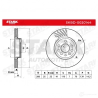 Тормозной диск STARK skbd0020144 XJFNN2 E 1438025843 - Изображение 5