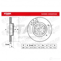 Тормозной диск STARK 1438025946 OT LY30 skbd0020122 - Изображение 5