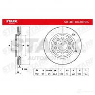 Тормозной диск STARK skbd0020196 1438026192 AOC QBL - Изображение 5