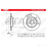 Тормозной диск STARK 1438026175 94 V8M skbd0020299 - Изображение 8
