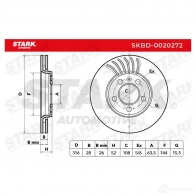 Тормозной диск STARK 1438026135 skbd0020272 KKGT 0ZP - Изображение 6