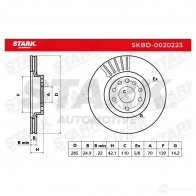 Тормозной диск STARK 9G2YL HO skbd0020223 1438025983 - Изображение 7