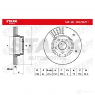 Тормозной диск STARK 1438026163 DRP EH skbd0020211 - Изображение 7