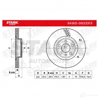 Тормозной диск STARK skbd0023313 1438022896 I 28VI - Изображение 4