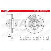 Тормозной диск STARK 1F84 YW3 skbd0022873 1438023361 - Изображение 2