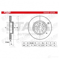 Тормозной диск STARK RLUM MSS 1438025574 skad2026 - Изображение 2